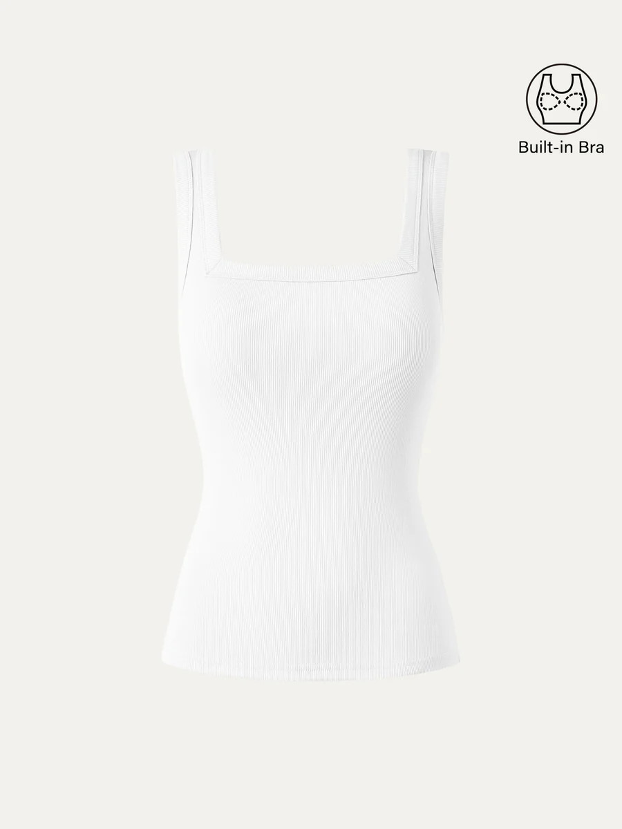 Slinky Square Open-Back Brami Tank Top | OGLmove