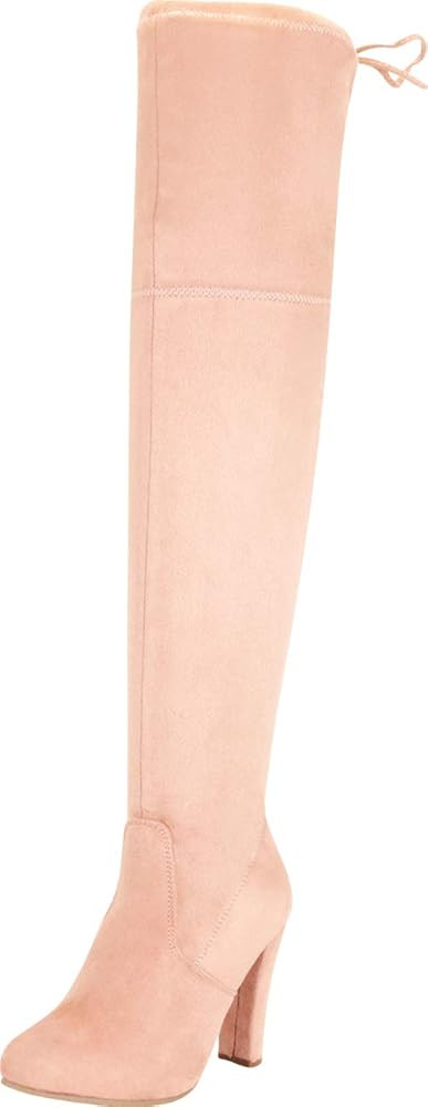 Cambridge Select Women's Thigh High Drawstring Tie High Heel Over The Knee Boot | Amazon (US)