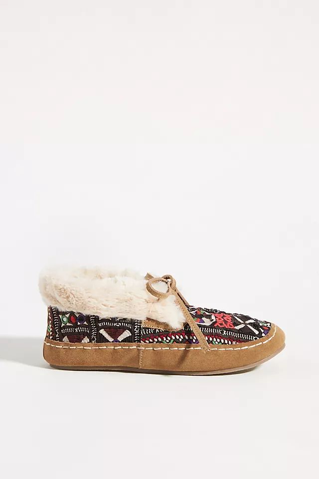 Upcycled Patchwork Slipper Booties | Anthropologie (US)