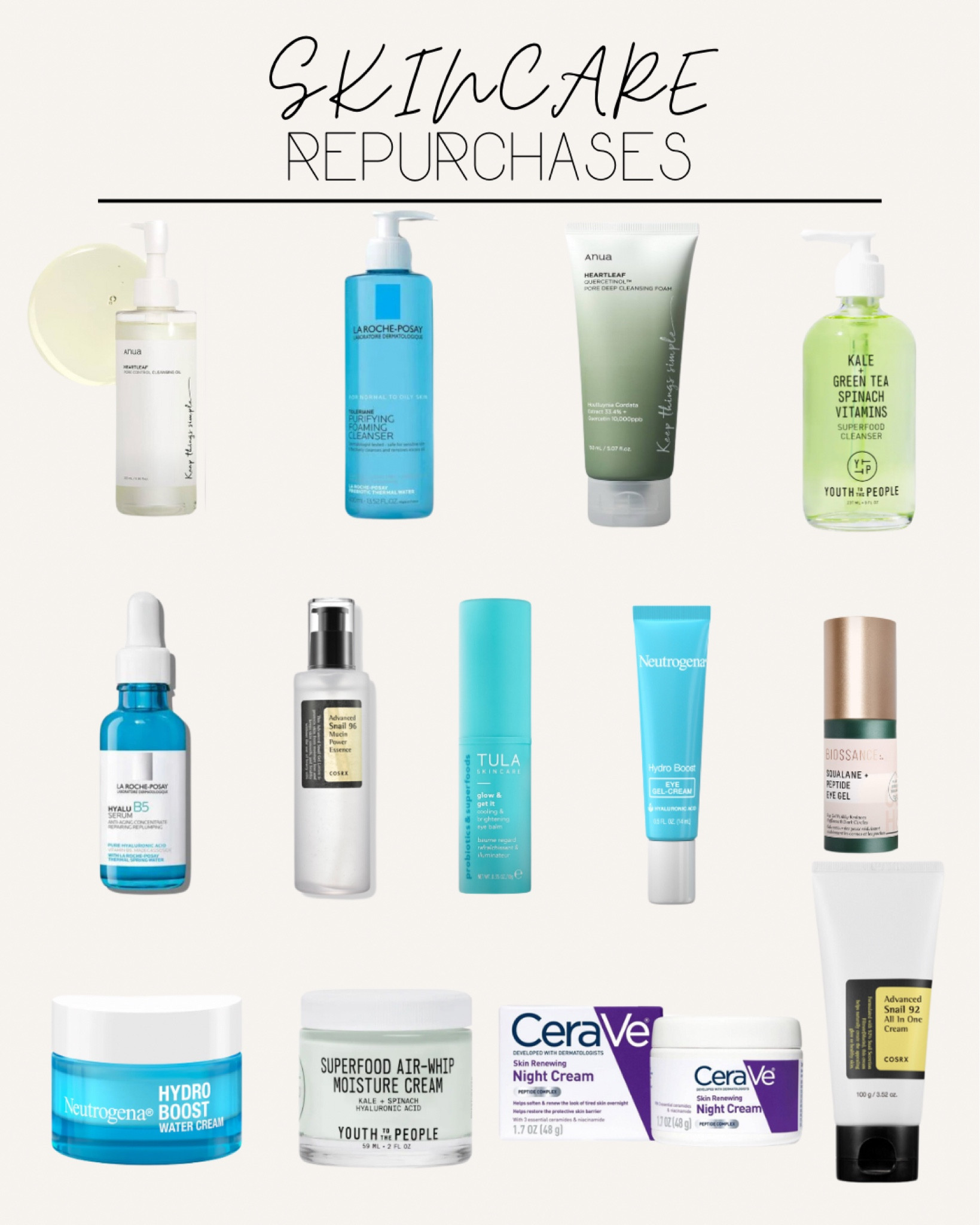 The best of the best skincare that I absolutely loveeeee and have repurchased! 

#LTKfindsunder50 #LTKbeauty #LTKfindsunder100