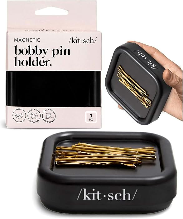 Kitsch Magnetic Bobby Pin Holder - Cute Stuff, Strong Magnetic Pin Holder for Desk & Vanity, Secu... | Amazon (US)