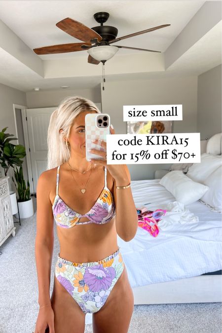 size small in the bikini! 
code KIRA15 for 15% off $70+


#LTKtravel #LTKswim #LTKunder50