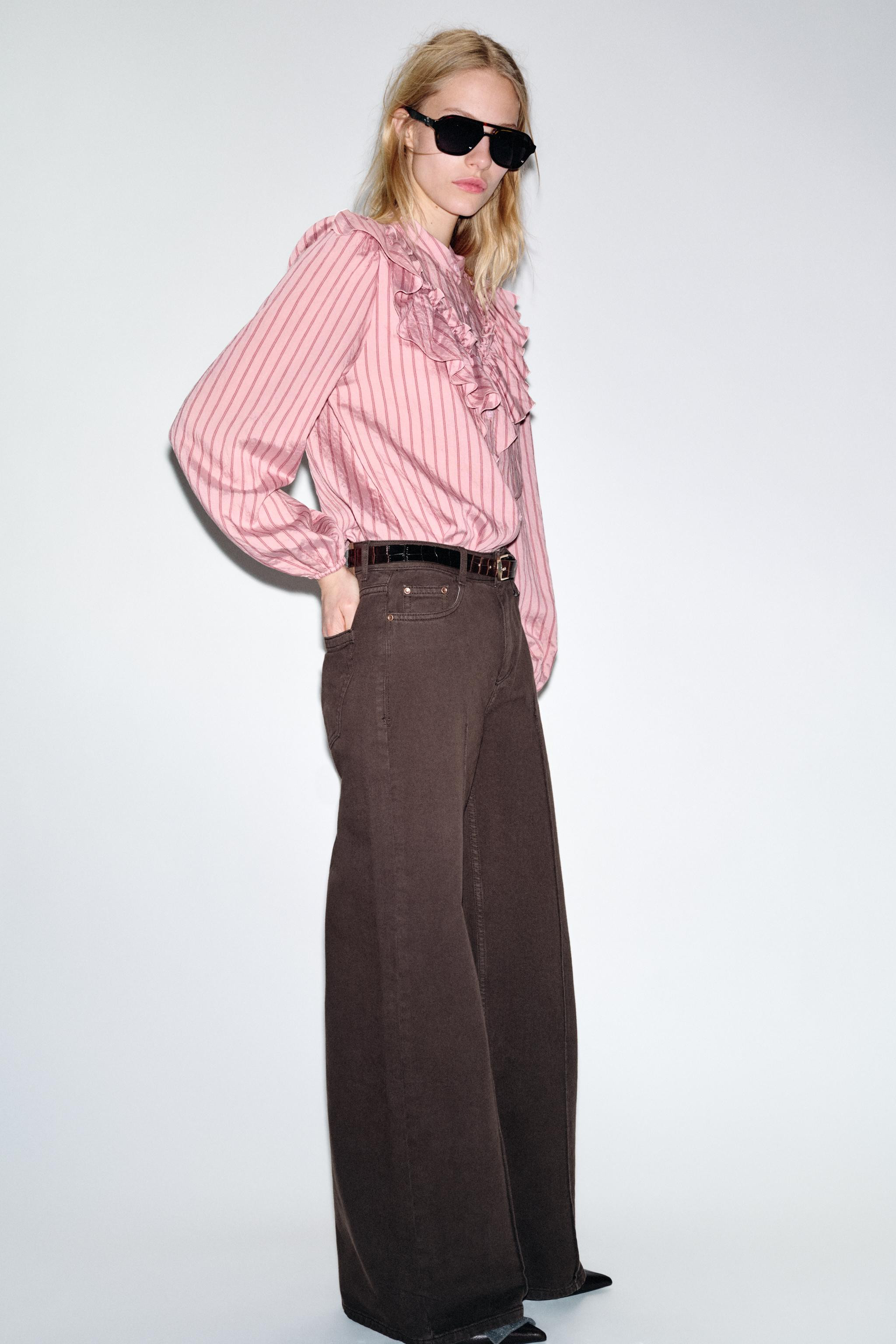 Z1975 WIDE LEG BELTED JEANS | Zara US