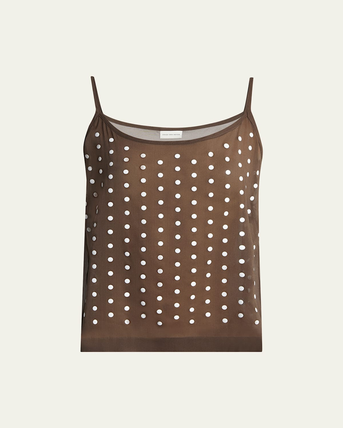 Calipso Polka-Dot Printed Sheer Cami Top | Bergdorf Goodman