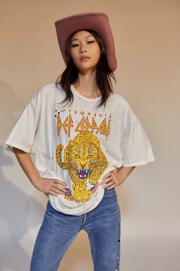 Def Leppard 1983 Tour T-Shirt Dress | Urban Outfitters (US and RoW)