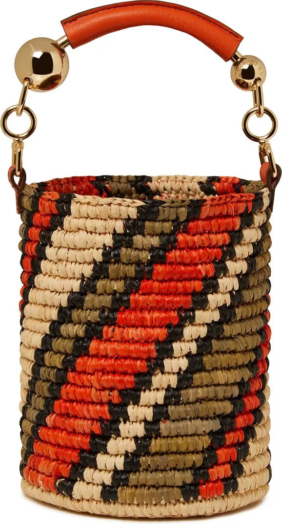 Strathberry Crescent Stripe Raffia Basket Bag | Nordstrom | Nordstrom