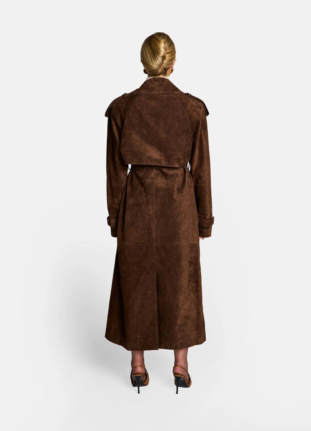 Brown Suede Trench Coat | DE SAVARY LONDON