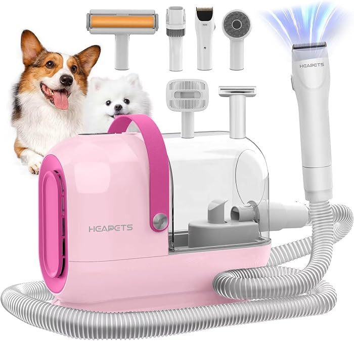 HEAPETS Dog Grooming Vacuum Kit - 3L Vacuum with 7 Tools, Low Noise Electric Clipper and Brush fo... | Amazon (US)