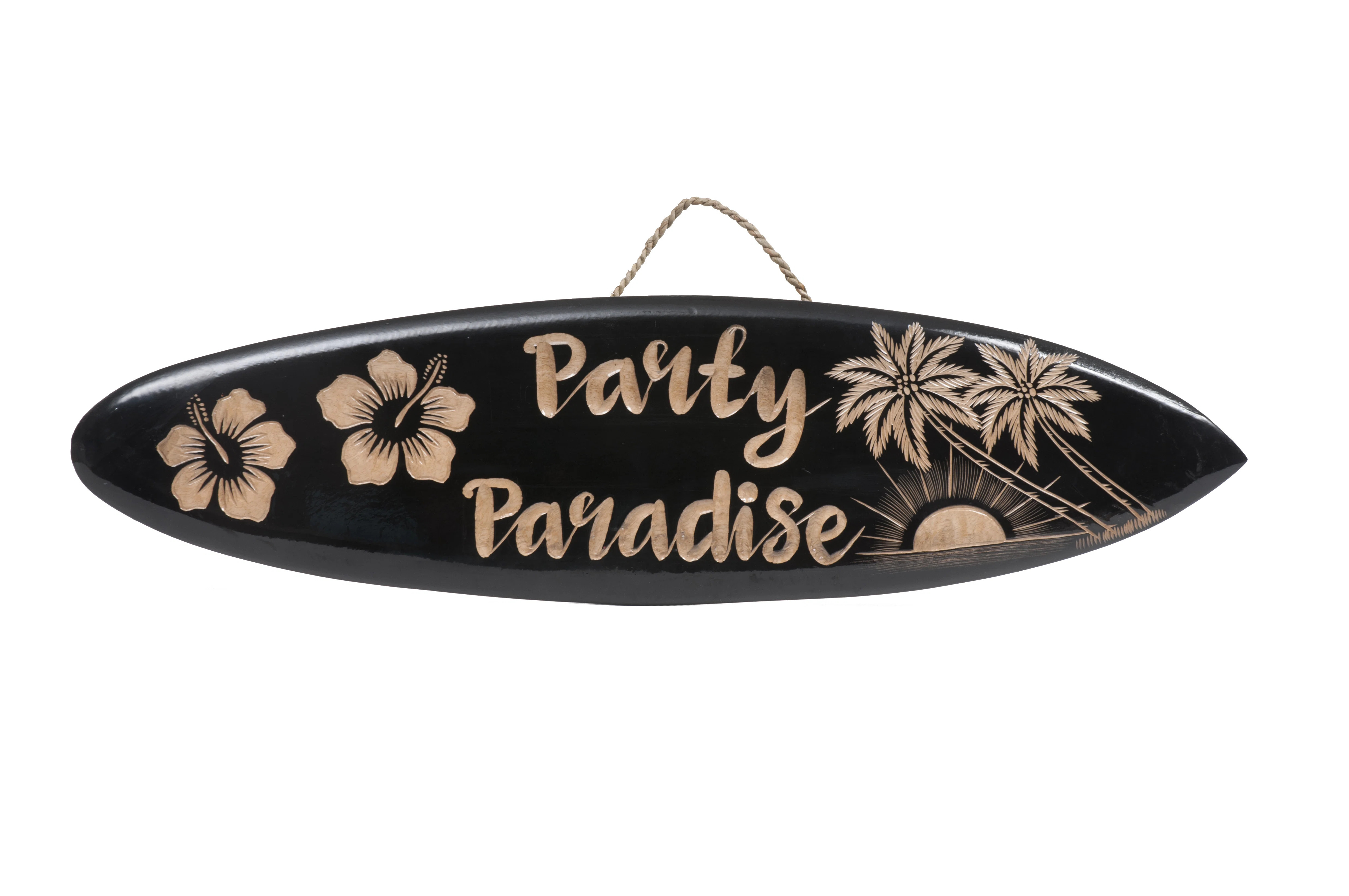 Bayou Breeze Angelys "Party Paradise" Surfboard Sign By RAM Game Room | Wayfair | Wayfair North America