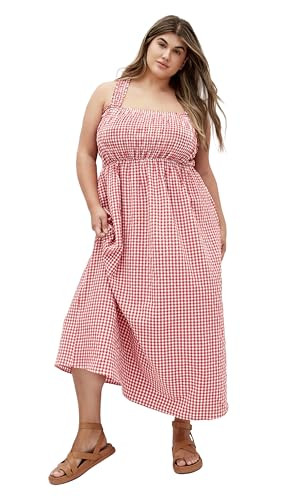 City Chic Women's Plus Size Dress - Cute Gingham Maxi, 16 | Amazon (US)
