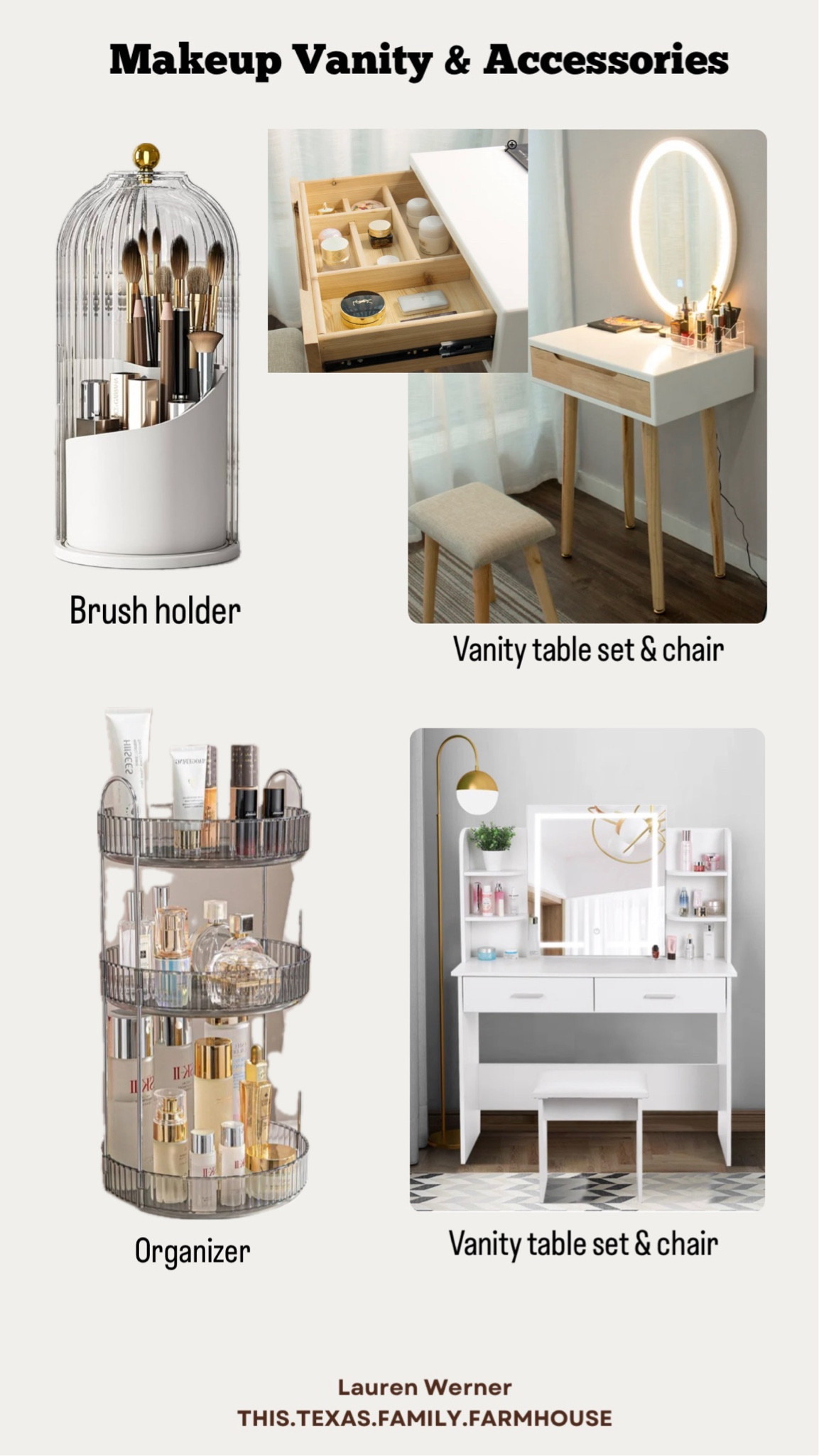 I love having a vanity set or a good makeup organizer! Take advantage of these items while they are currently on sale. 

Makeup organizer | vanity | beauty essentials 

#LTKbeauty #LTKhome #LTKsalealert