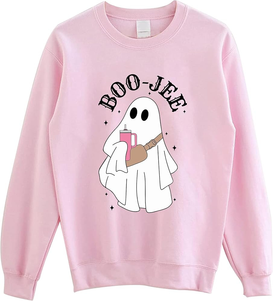 Boo JEE Sweatshirt - Cute Ghost Halloween Sweater, Boujee Spooky Season Crewneck | Amazon (US)