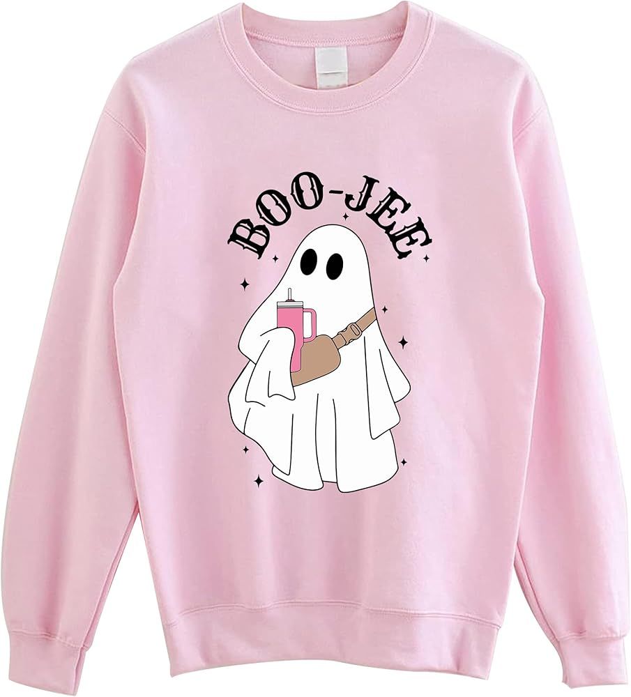 Munla Boo Jee Sweatshirt - Cute Ghost Halloween Sweater, Boujee Spooky Season Crewneck | Amazon (US)