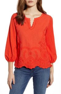 Click for more info about Eyelet Embroidered Top