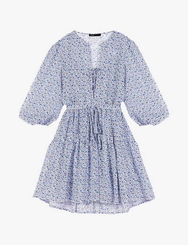 Rilaneta floral-print chiffon mini dress | Selfridges