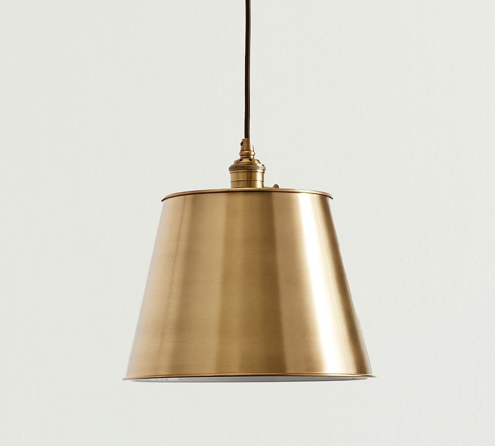 Tapered Metal Shade Cord Pendant | Pottery Barn (US)