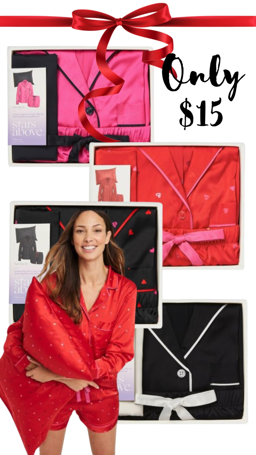 GIFT GUIDE
🤍
Women's 3pc Satin Pillow Case and Pajama Sets on sale for $15 instead of $25!

Womens Christmas pajamas, Satin pajamas, Affordable gift#LTKHoliday 

#LTKsalealert #LTKGiftGuide