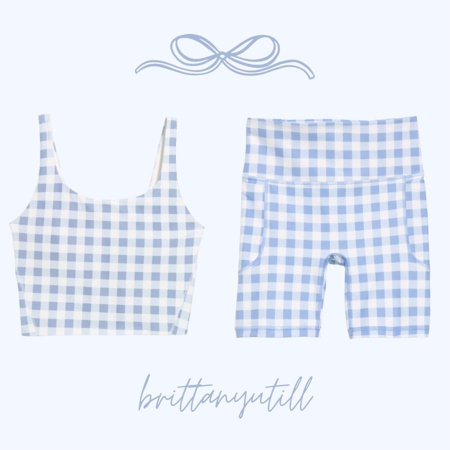 50% the cutest gingham active wear set 🩵

#LTKActive #LTKfitnessgoals #LTKSaleAlert
