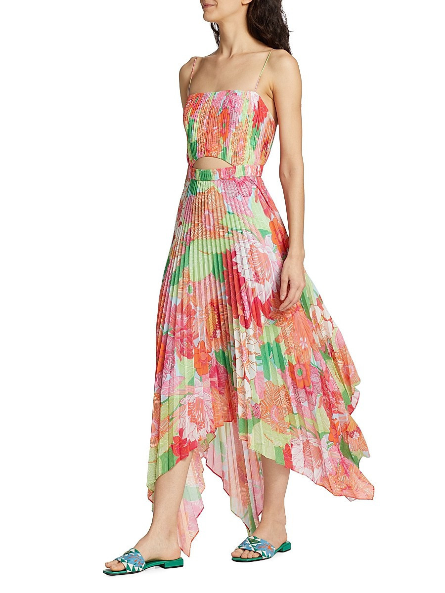 Amur Women's Pierce Floral A-Line Dress - Orange Multicolor - Size 4 | Saks Fifth Avenue OFF 5TH
