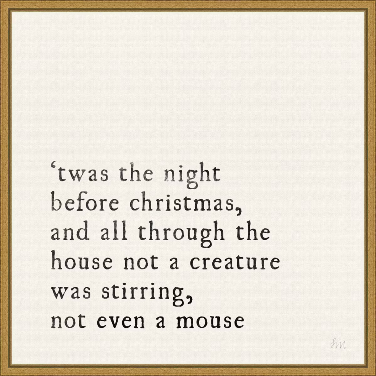 16" x 16" Simple Christmas by Laura Marshall Framed Canvas Wall Art Cream - Amanti Art | Target