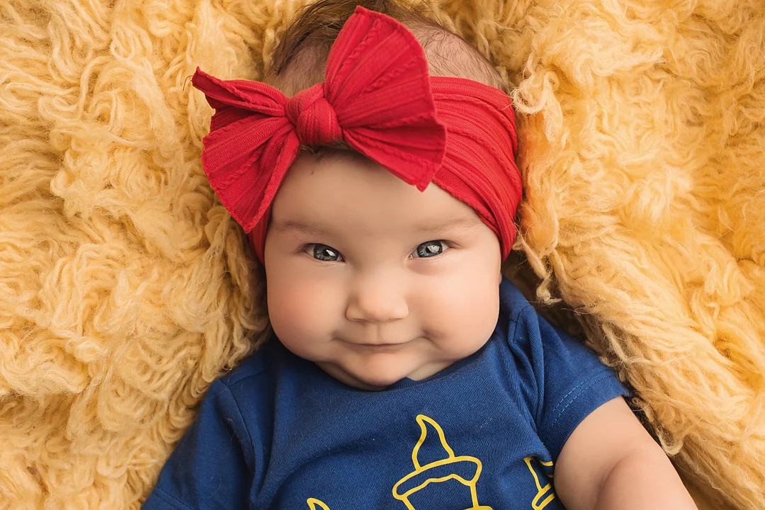 U CHOOSE Color cable knit Nylon Head wrap, Red vintage pink White Bow Headband. Baby girl, newbor... | Etsy (US)