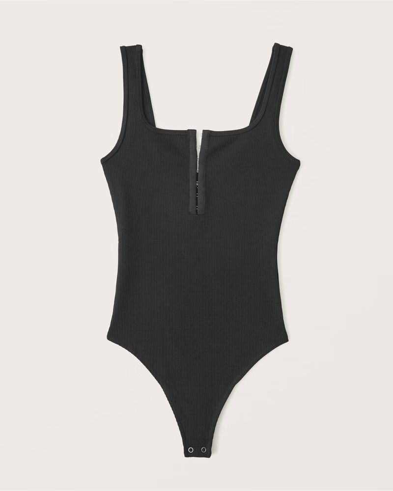 Women's Seamless Rib Fabric Henley Bodysuit | Women's Tops | Abercrombie.com | Abercrombie & Fitch (US)