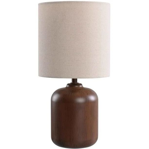 Mainstays Mini Faux Wood Table Lamp with Shade 12.75"H-Wood Finish and Traditional Style - Walmar... | Walmart (US)