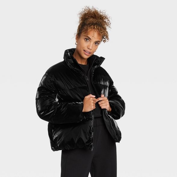 Women's Short Iridescent Puffer Jacket - A New Day™ | Target