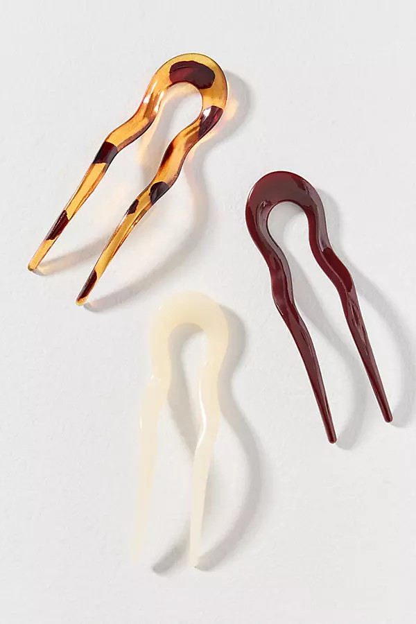 Squiggle Hair Pins, Set of 3 | Anthropologie (US)