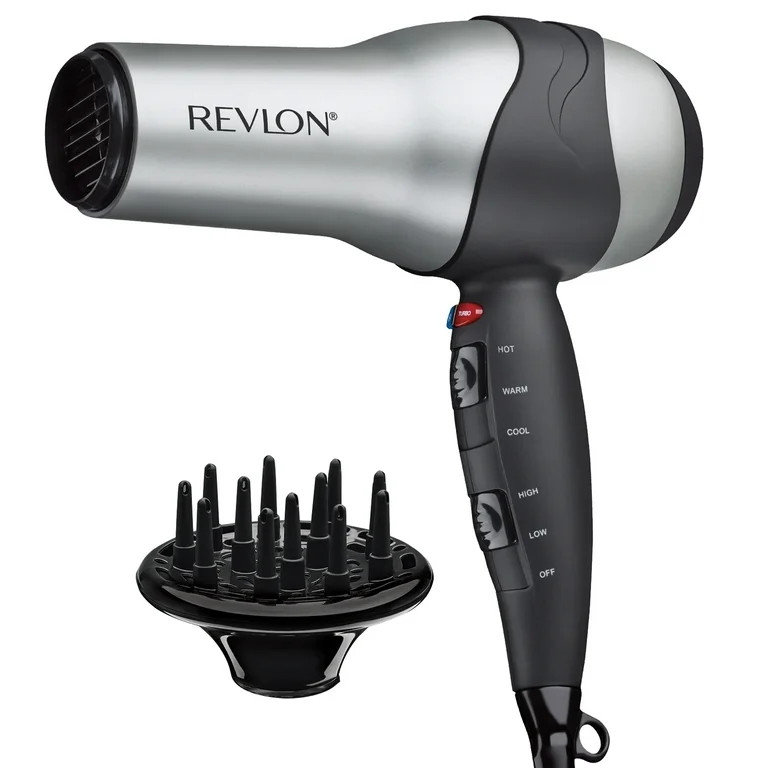Revlon 1875W Turbo Ceramic + IONIC Hair Dryer, Gray | Walmart (US)