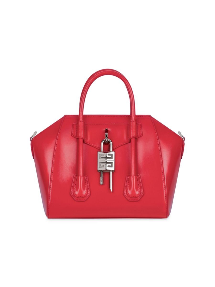 Mini Antigona Lock Bag in Box Leather | Saks Fifth Avenue