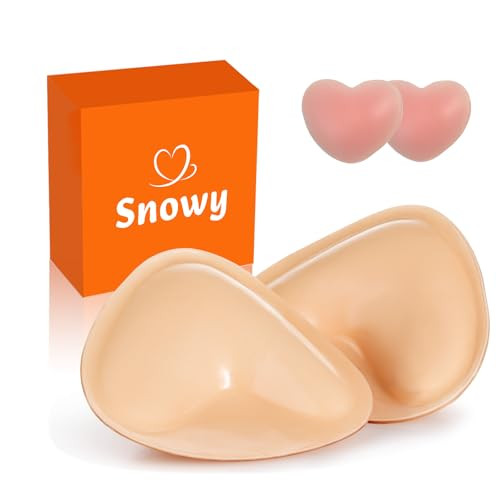 Snowy Sticky Bra Inserts,Reusable and Waterproof Double Sided Snowy Inserts,Sticky Bra Push Up for Women Dresses Bikinis (Medium (A/B Cups)) | Amazon (US)
