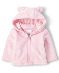 Baby Girls Long Sleeve Bear Faux Fur Cozy Jacket | The Children's Place  - SHELL | The Children's Place