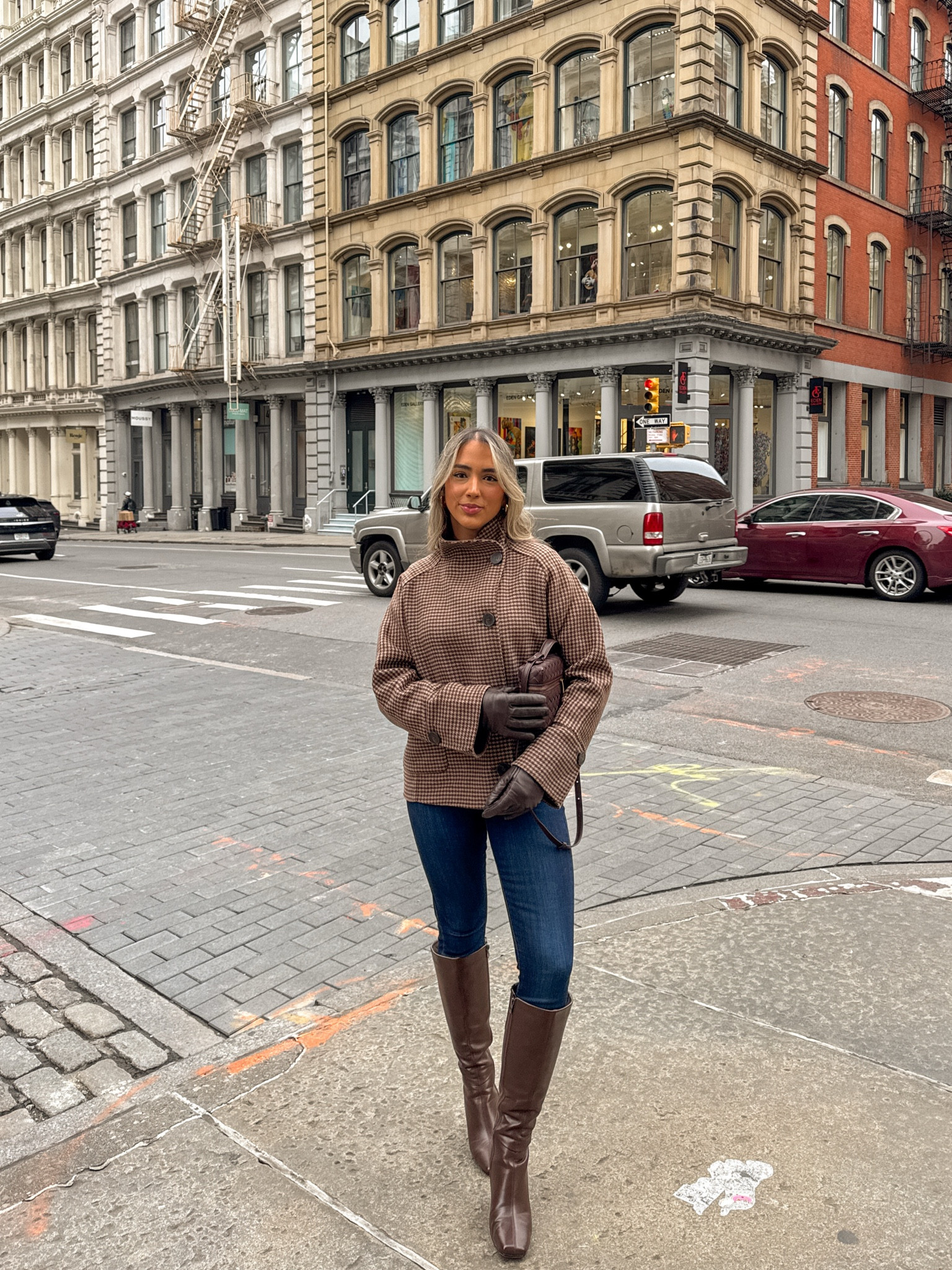 Gorg coat #gifted from Sezane made the perfect NYC outfit 🤎
Sizing info:
Coat - size 8 for a more oversized look 
Jeans - 27
Boots - 8.5

#LTKTravel #LTKStyleTip #LTKSeasonal