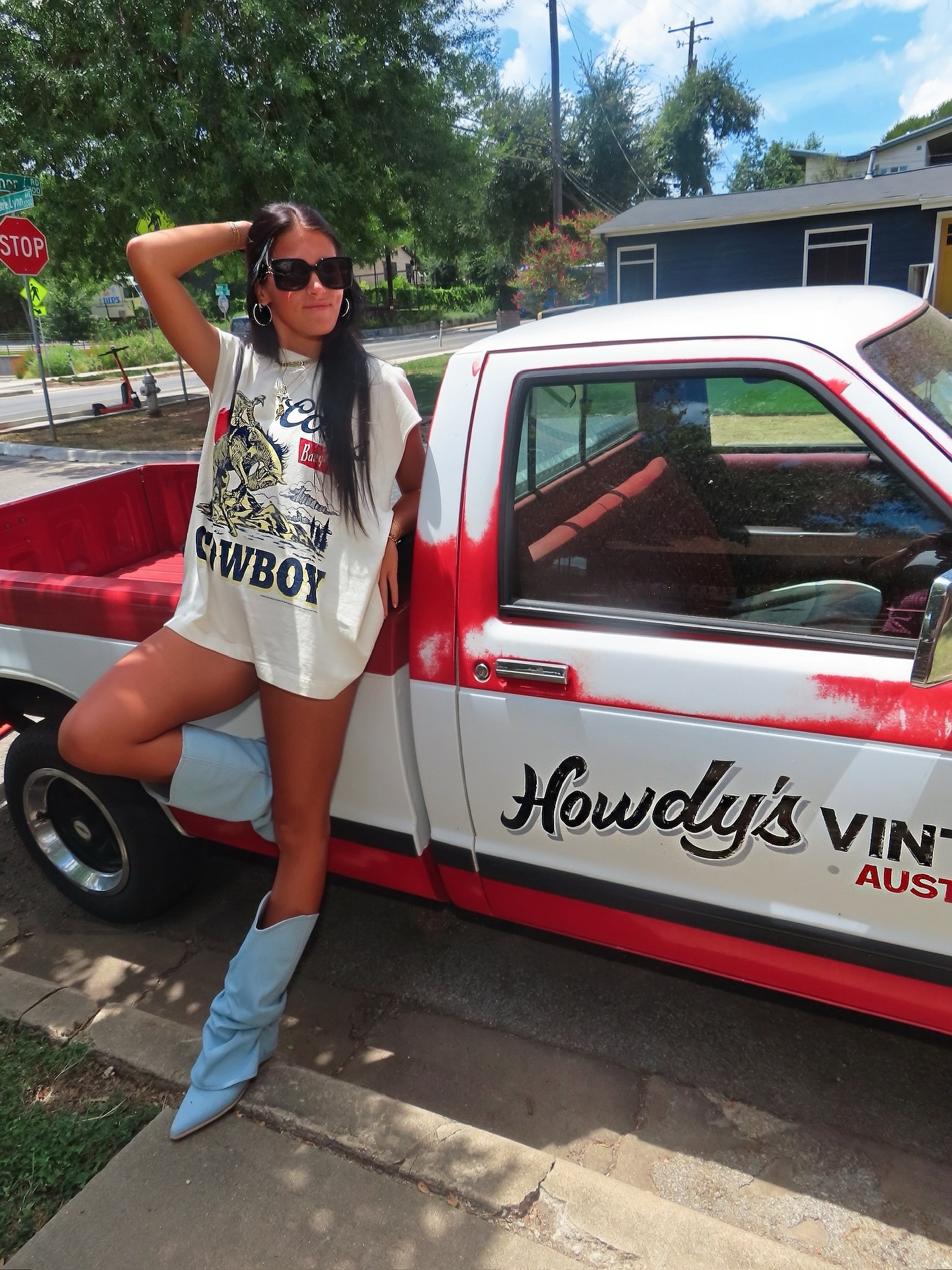 Texas heat, vintage tee, and my favorite boots — casual, comfy, and cowboy-coded for a day exploring Austin.

#LTKgrwm #LTKootd #LTKdayinmylife
