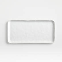 Mercer White Rectangular Ceramic Plate + Reviews | Crate & Barrel | Crate & Barrel