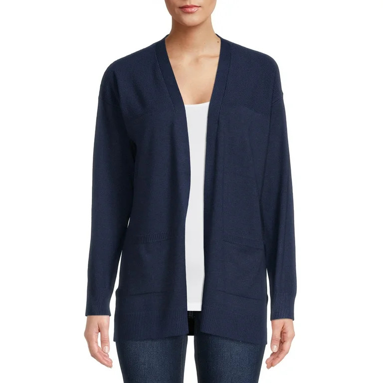 Time and Tru Women's Open Front Cardigan Sweater - Walmart.com | Walmart (US)
