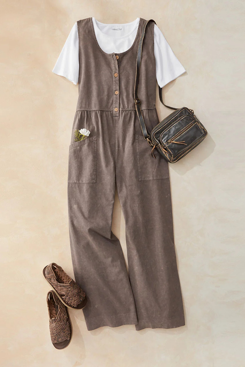 Vintage-Wash Knit Jumpsuit | Coldwater Creek