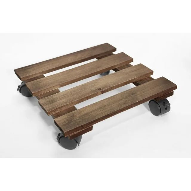 Better Homes & Gardens 12 inch Square Wood Plant Caddy | Walmart (US)