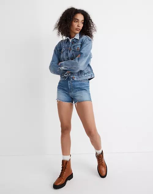 The Cropped Trucker Jean Jacket in Woodlane Wash | Madewell