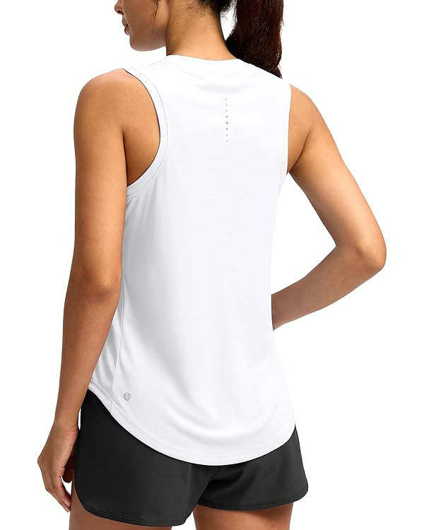 SANTINY Women's Sleeveless Workout Tops Lightweight Tennis Yoga Athletic Running Shirts Racerback... | Amazon (US)