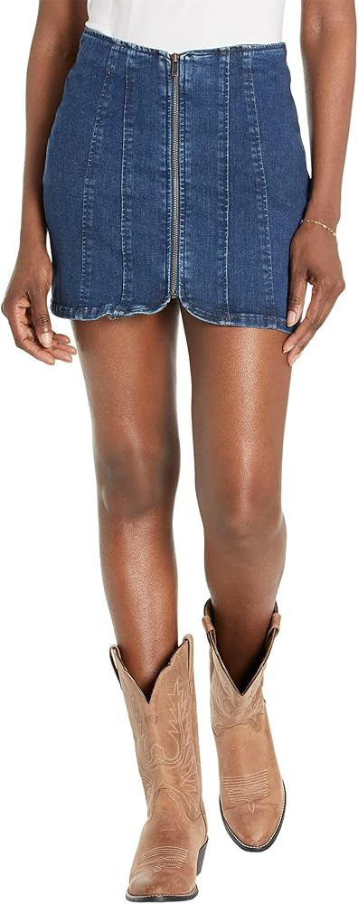Free People Layla Denim Miniskirt | Amazon (US)