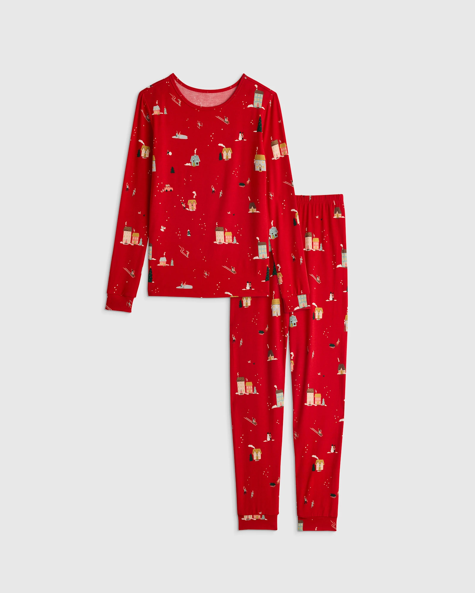 Quince | Bamboo Long Sleeve Pants Pajama Set in Ditsy Floral, Size 5T | Quince