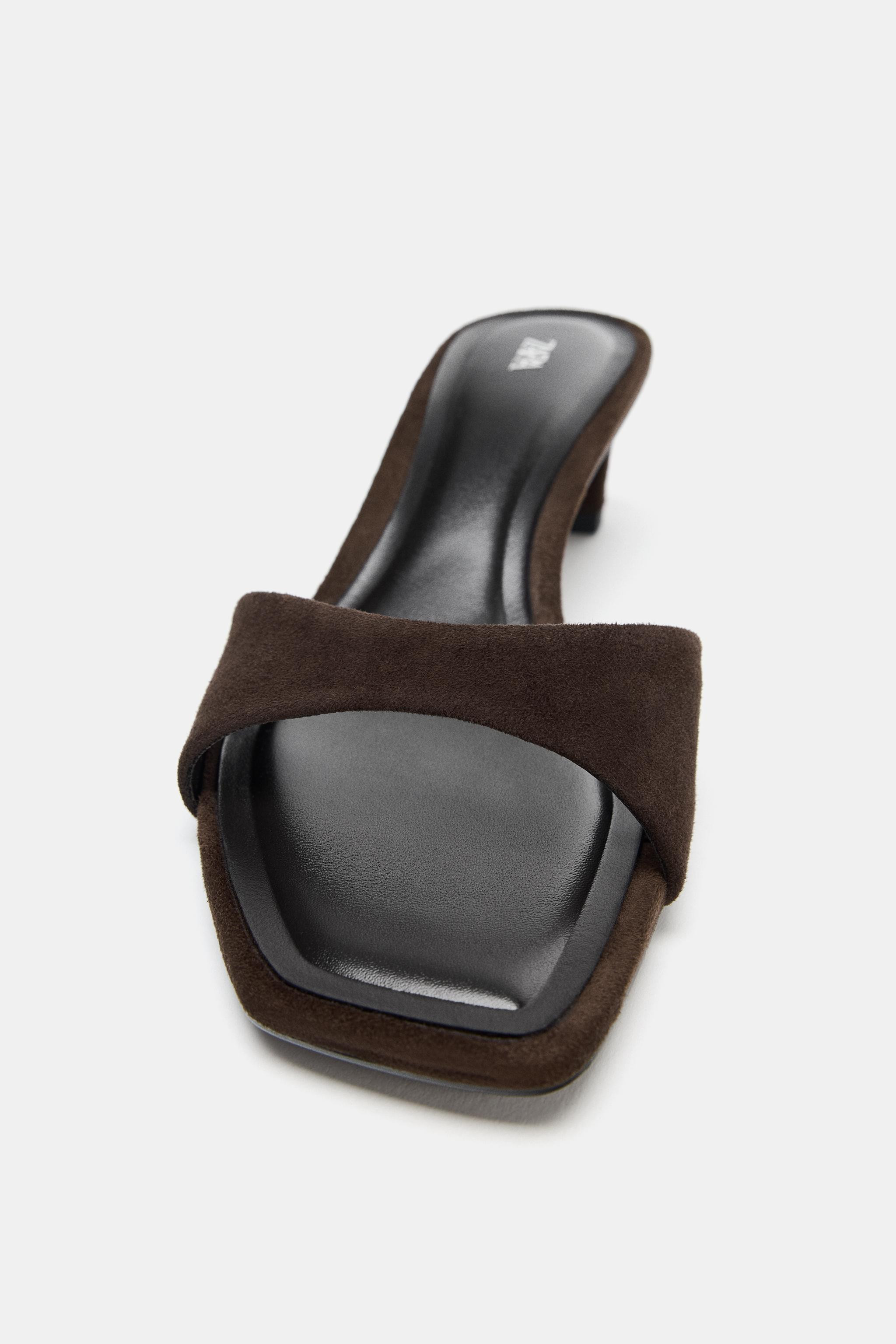 SUEDE HEELED SANDALS | Zara Canada