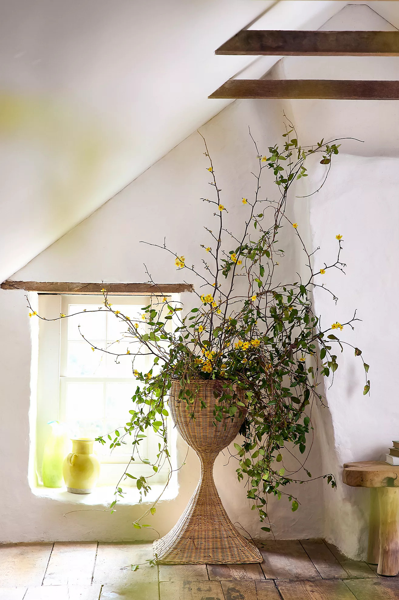 Rattan Standing Urn Planter | Anthropologie (US)