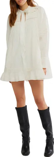 Free People 5 O'Clock Tea Time Long Sleeve Cotton Babydoll Minidress | Nordstrom | Nordstrom