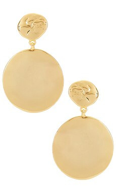 Ettika Double Wavy Disc Earrings in Gold from Revolve.com | Revolve Clothing (Global)