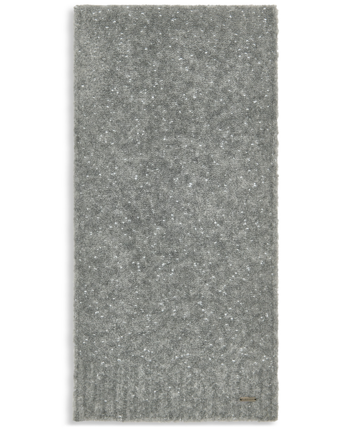 Calvin Klein Metallic Knit Scarf - Heather Mid Gray | Macy's