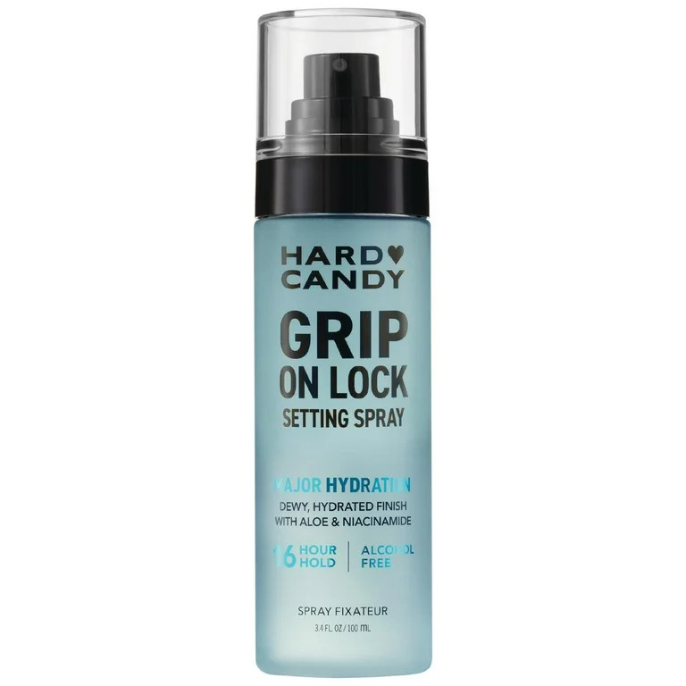 Hard Candy Grip On Lock Setting Spray, Alcohol-Free, 16 Hour Hold, Dewy Finish, Hydrating | Walmart (US)