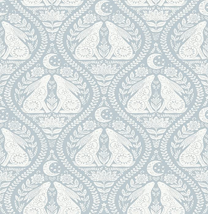 Blue Moon Rabbit Peel & Stick Wallpaper | Amazon (US)